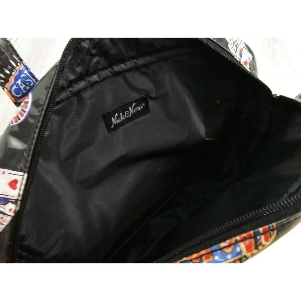 NICK & NORA Travel Las Vegas Bag Tote Cosmetic Set of 2 Casino Club